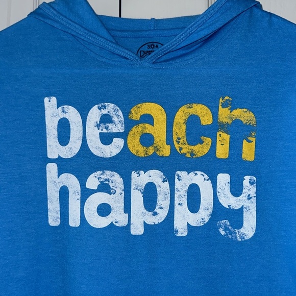 Dumpster Diver Long Sleeves hoodie T-Shirt Blue Beach Happy Size Small Blue - Picture 2 of 11